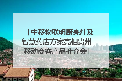 中移物联明厨亮灶及智慧药店方案亮相贵州移动商客产品推介会
