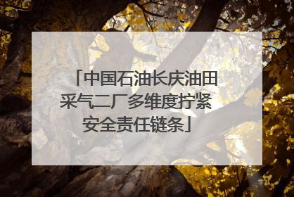 中国石油长庆油田采气二厂多维度拧紧安全责任链条