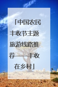 中国农民丰收节主题旅游线路推荐——丰收在乡村