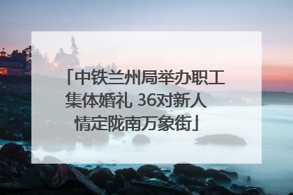 中铁兰州局举办职工集体婚礼 36对新人情定陇南万象街