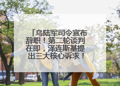 乌陆军司令宣布辞职！第二轮谈判在即，泽连斯基提出三大核心诉求！乌方透露摧毁41架俄战略轰炸机