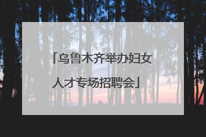 乌鲁木齐举办妇女人才专场招聘会