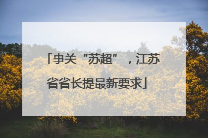 事关“苏超”，江苏省省长提最新要求