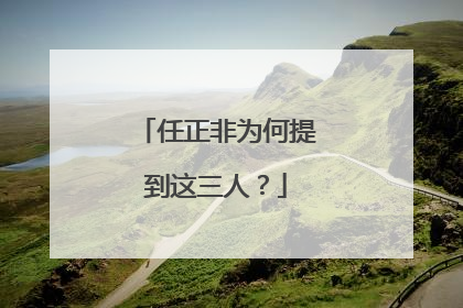 任正非为何提到这三人？