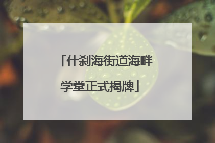 什刹海街道海畔学堂正式揭牌