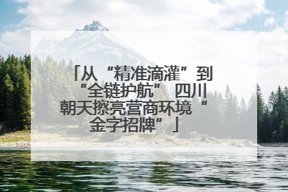 从“精准滴灌”到“全链护航” 四川朝天擦亮营商环境“金字招牌”