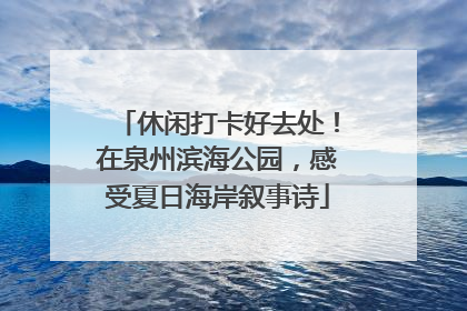 休闲打卡好去处！在泉州滨海公园，感受夏日海岸叙事诗
