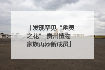 发现罕见“幽灵之花” 贵州植物家族再添新成员