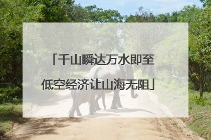 千山瞬达万水即至 低空经济让山海无阻