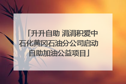 升升自助 涓涓积爱中石化黄冈石油分公司启动自助加油公益项目