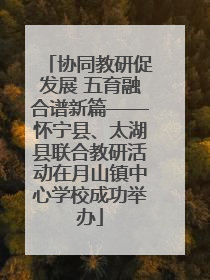 协同教研促发展 五育融合谱新篇——怀宁县、太湖县联合教研活动在月山镇中心学校成功举办