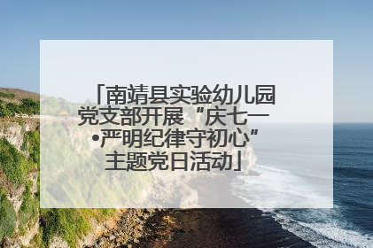 南靖县实验幼儿园党支部开展“庆七一•严明纪律守初心”主题党日活动