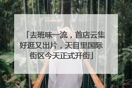 去班味一流，首店云集好逛又出片，天目里国际街区今天正式开街