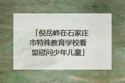 倪岳峰在石家庄市特殊教育学校看望慰问少年儿童