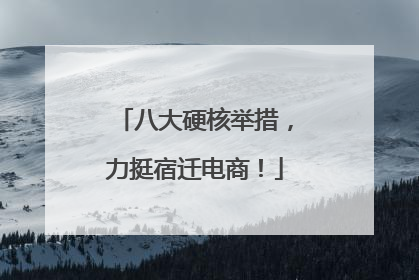 八大硬核举措，力挺宿迁电商！