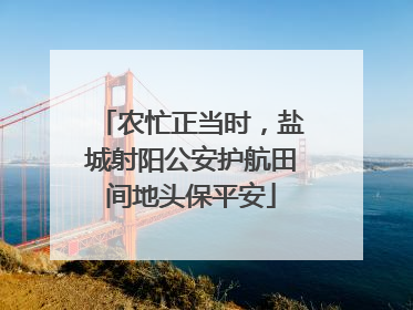 农忙正当时，盐城射阳公安护航田间地头保平安