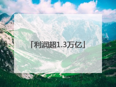 利润超1.3万亿