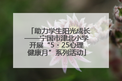 助力学生阳光成长——宁国市津北小学开展“5・25心理健康月”系列活动
