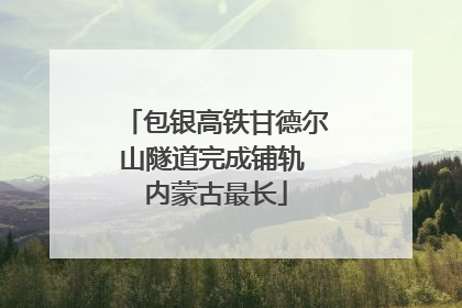 包银高铁甘德尔山隧道完成铺轨 内蒙古最长