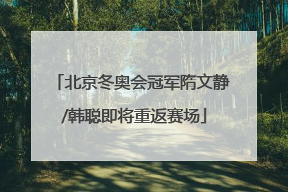 北京冬奥会冠军隋文静/韩聪即将重返赛场