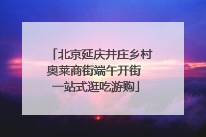 北京延庆井庄乡村奥莱商街端午开街 一站式逛吃游购
