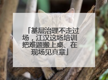 基层治理不走过场，江汉这场培训把难题搬上桌、在现场见真章