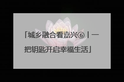 城乡融合看嘉兴⑥丨一把钥匙开启幸福生活