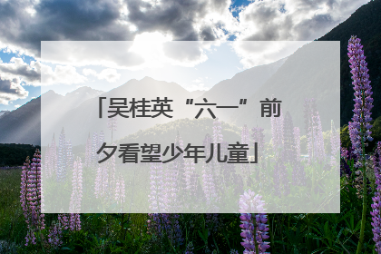 吴桂英“六一”前夕看望少年儿童