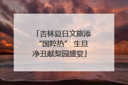吉林夏日文旅添“国粹热” 生旦净丑献梨园盛宴