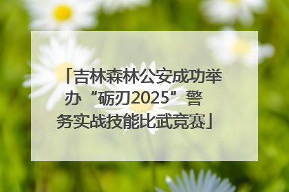 吉林森林公安成功举办“砺刃2025”警务实战技能比武竞赛