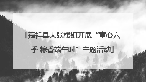 嘉祥县大张楼镇开展“童心六一季 粽香端午时”主题活动