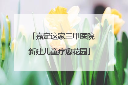 嘉定这家三甲医院新建儿童疗愈花园