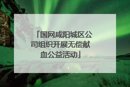 国网咸阳城区公司组织开展无偿献血公益活动