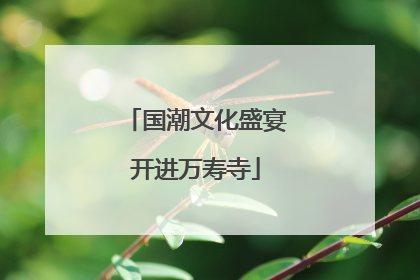 国潮文化盛宴开进万寿寺