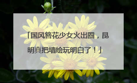 国风簪花少女火出圈，昆明真把墙绘玩明白了！