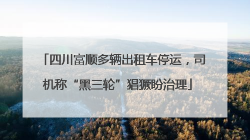 四川富顺多辆出租车停运，司机称“黑三轮”猖獗盼治理