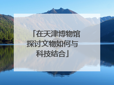 在天津博物馆探讨文物如何与科技结合