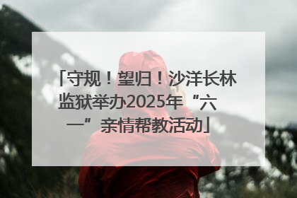 守规！望归！沙洋长林监狱举办2025年“六一”亲情帮教活动