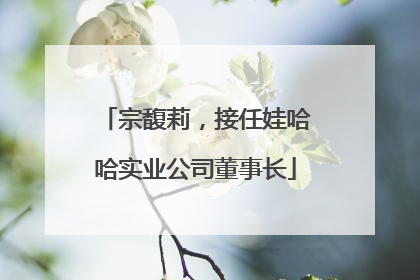 宗馥莉，接任娃哈哈实业公司董事长