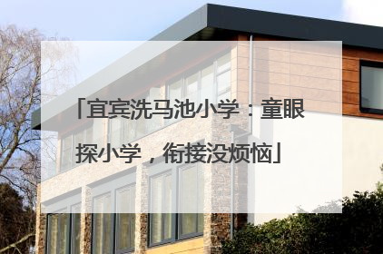 宜宾洗马池小学：童眼探小学，衔接没烦恼