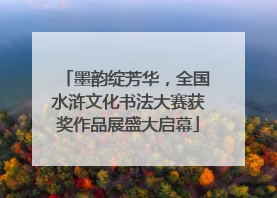墨韵绽芳华，全国水浒文化书法大赛获奖作品展盛大启幕