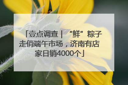 壹点调查｜“鲜”粽子走俏端午市场，济南有店家日销4000个