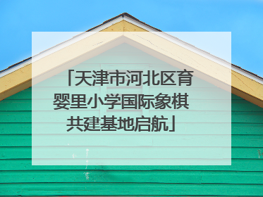 天津市河北区育婴里小学国际象棋共建基地启航