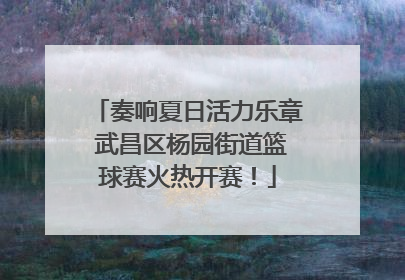 奏响夏日活力乐章 武昌区杨园街道篮球赛火热开赛！