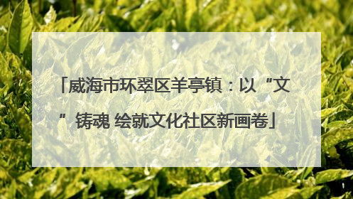 威海市环翠区羊亭镇：以“文”铸魂 绘就文化社区新画卷