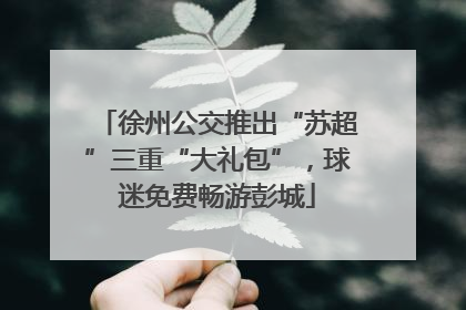 徐州公交推出“苏超”三重“大礼包”，球迷免费畅游彭城