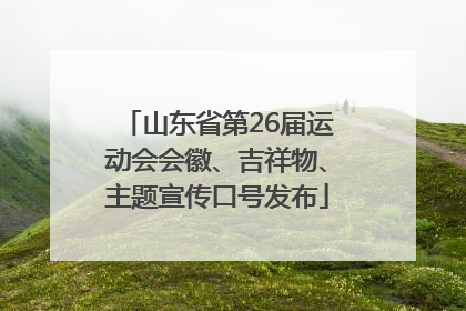 山东省第26届运动会会徽、吉祥物、主题宣传口号发布