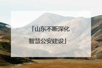 山东不断深化智慧公安建设