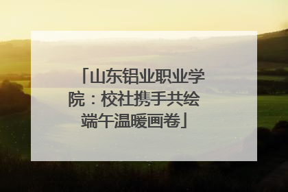 山东铝业职业学院：校社携手共绘端午温暖画卷