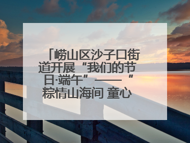 崂山区沙子口街道开展“我们的节日·端午”——“粽情山海间 童心乘风浪”文明实践活动